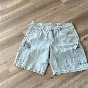 Men's Denim Cargo Shorts